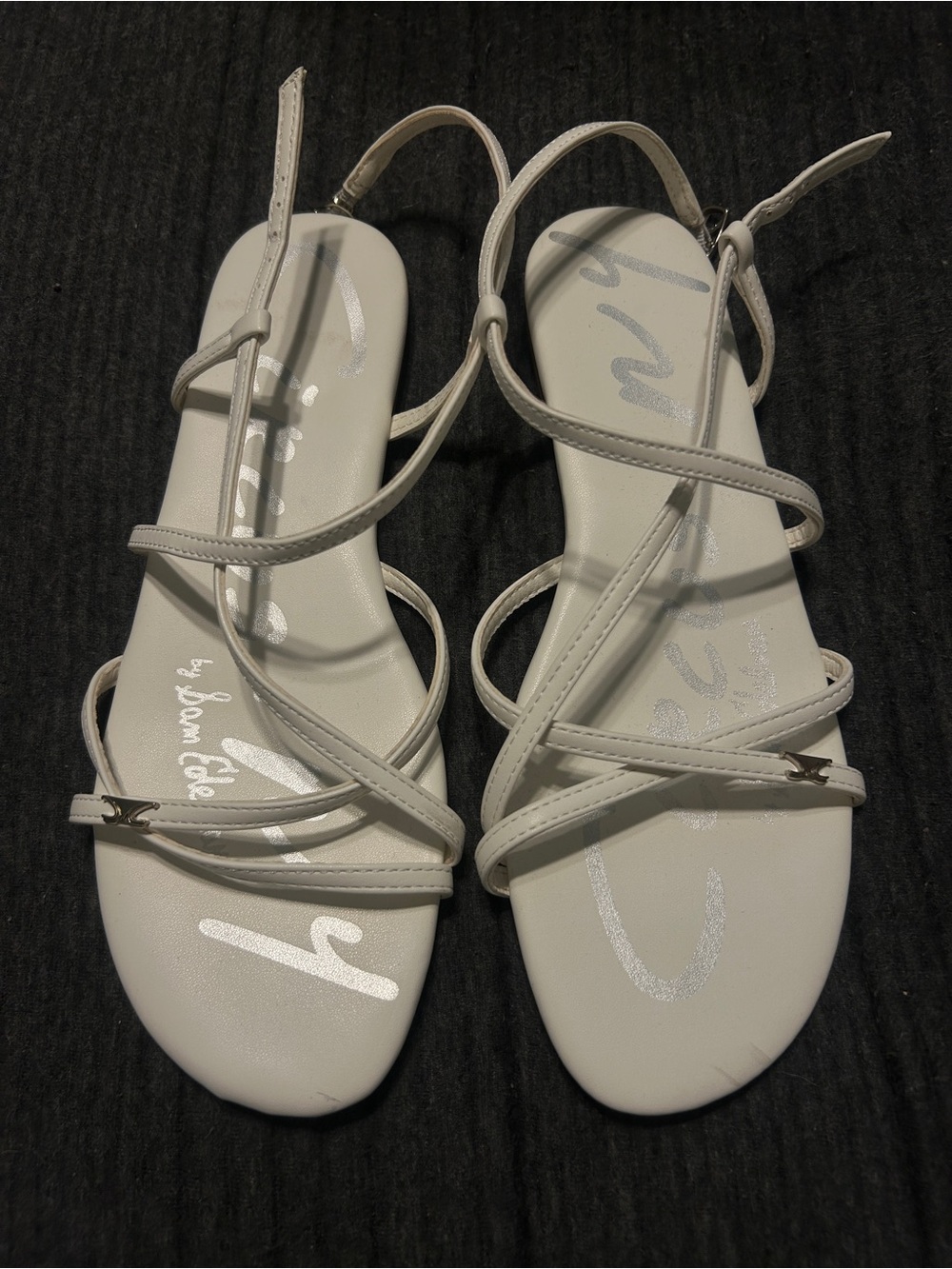 Circus by Sam Edelman White Strappy Flat Sandals